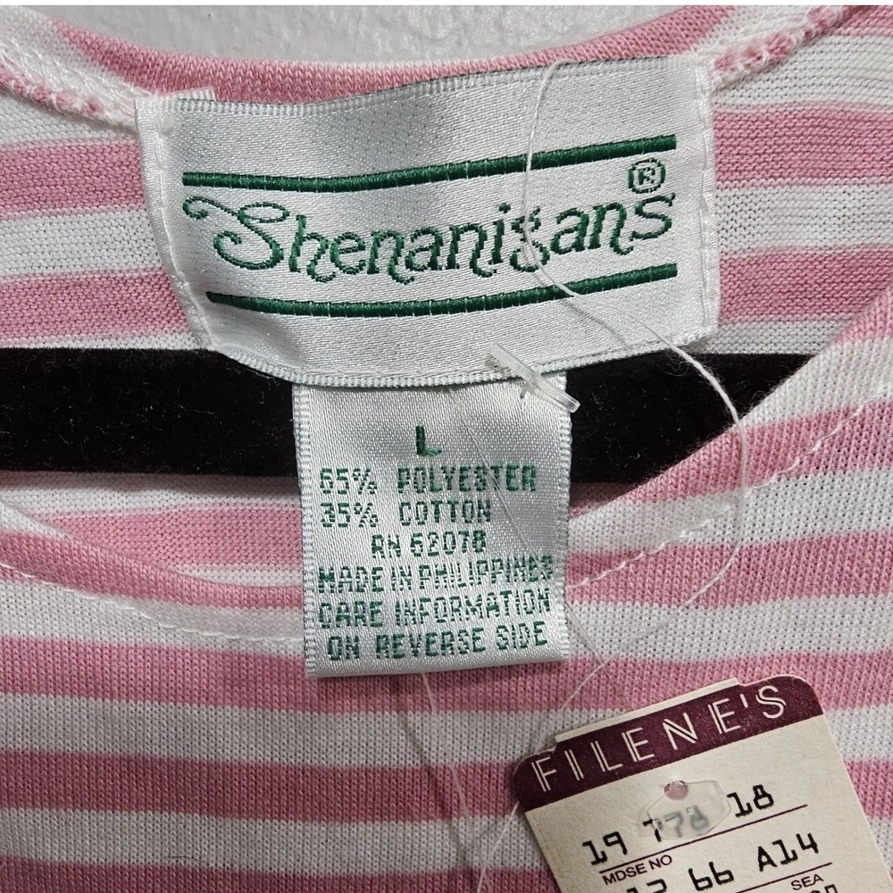 Shenanigans Large Gathered Floral Accented Vintage Modest Long Dress Pink Large - Picture 4 of 6
